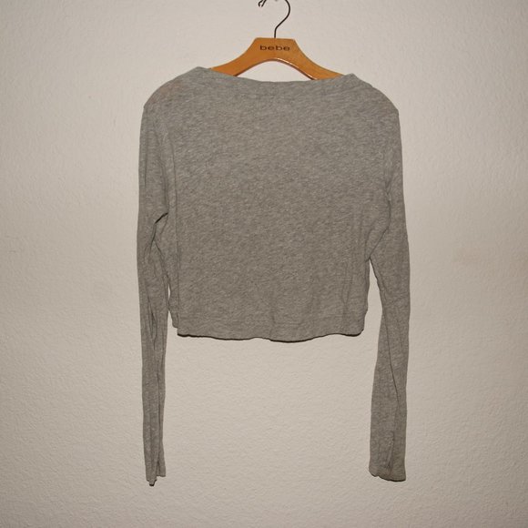 CABI #539 Gray Mélange Crop Shrunken Sweatshirt M - Picture 5 of 8